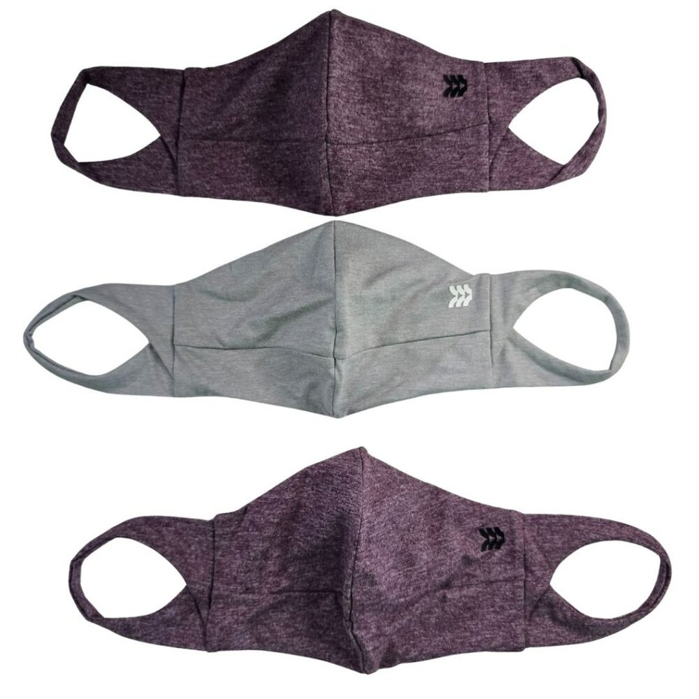 All in Motion Face Mask 3 Pack Adult Size Large  L/XL Reusable Washable NEW